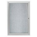 Aarco Aarco Products ODCC2418R 1-Door Outdoor Enclosed Bulletin Board - Clear Satin Anodized ODCC2418R